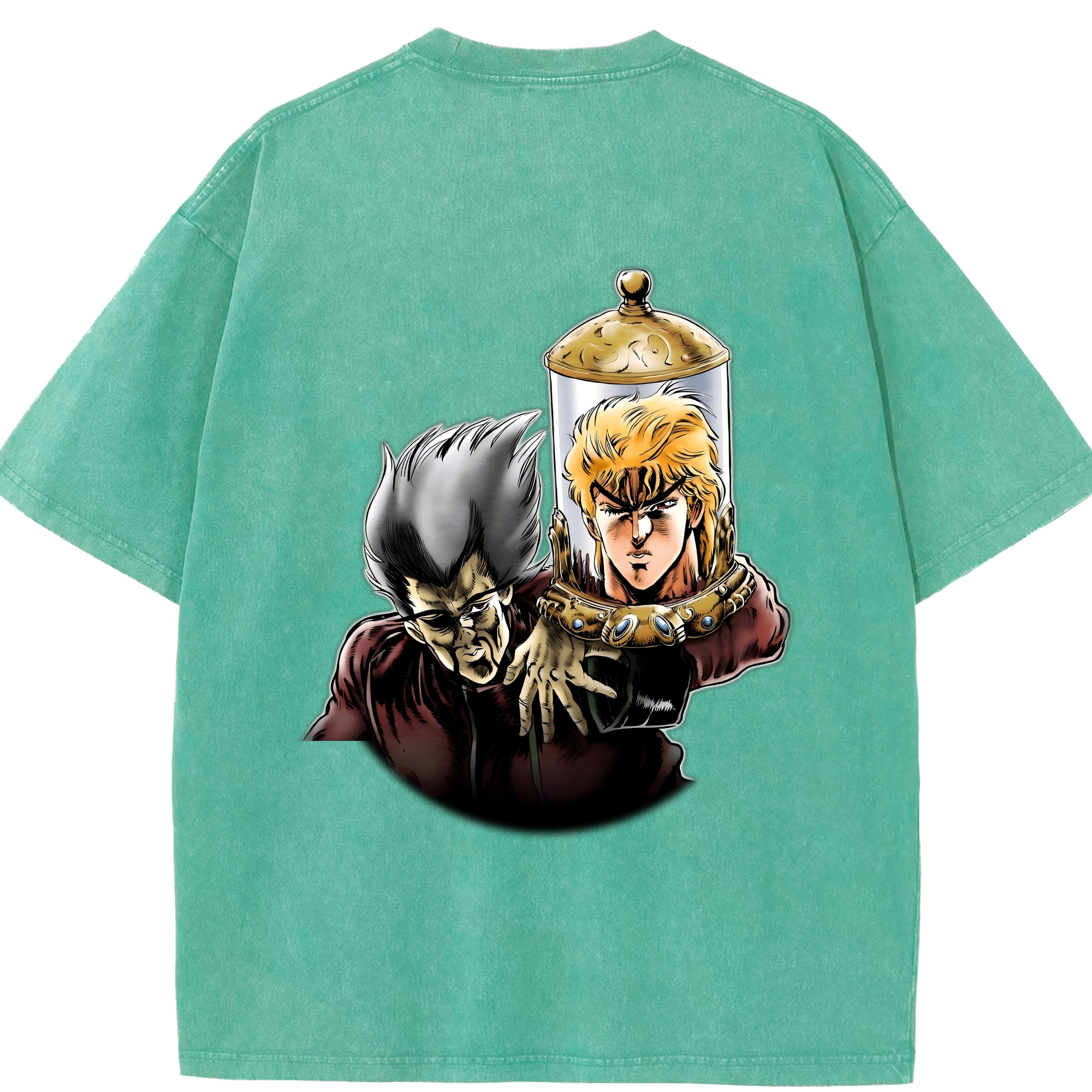 （画像用） ジョジョの奇妙な冒険 ディオ?ブランドー JoJo's Bizarre Adventure Dio Brando 綿100% ヴィンテージ風 半袖Tシャツ（背面プリント）